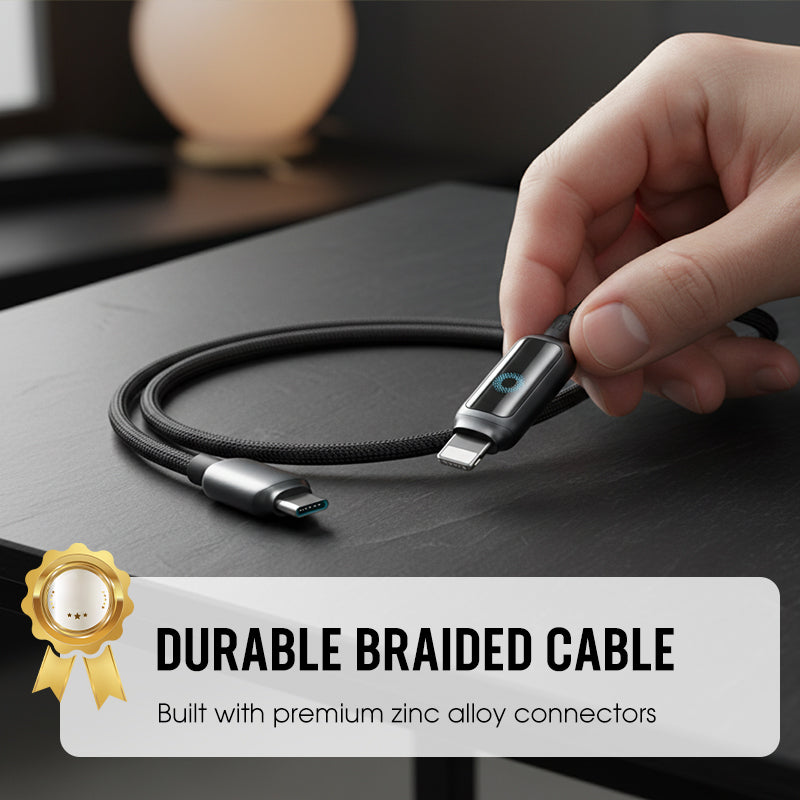 Value Bundle: Smart Power-Off Fast Charging Cable + Cable Organizer Hook