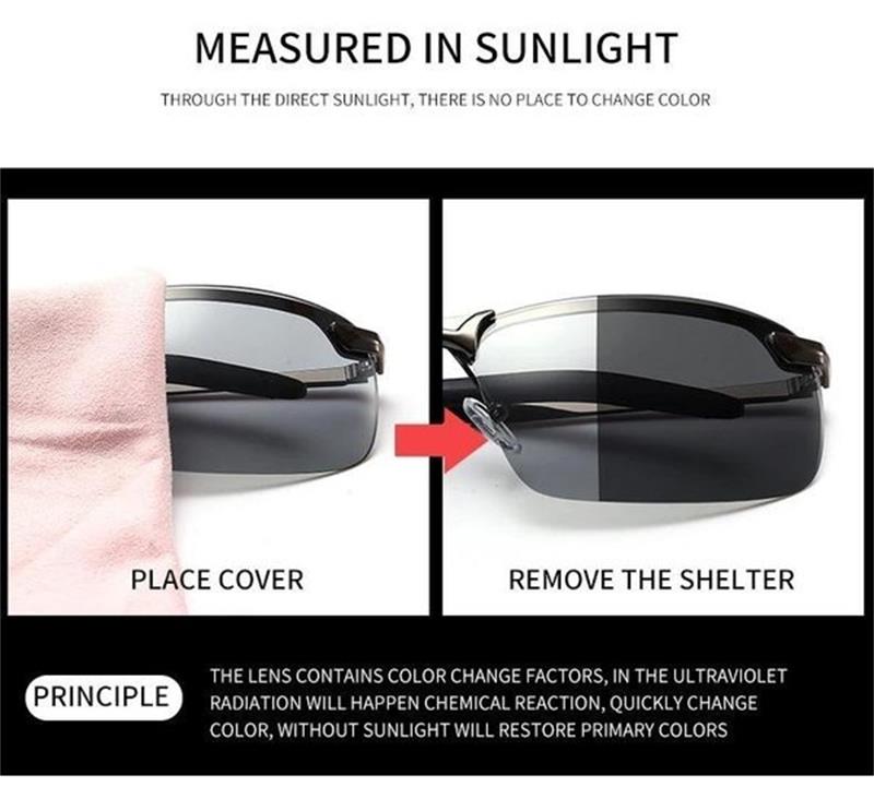2026Photochromic Sunglasses with Anti-glare Polarized Lens（50% OFF）