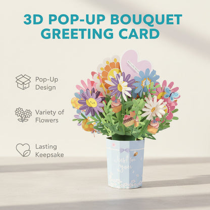 🏆35K+ SOLD! 🌼💌 Forever-Blooming 3D Flower Pop-Up Card– Personalized Love Message & Everlasting Bloom 🎁