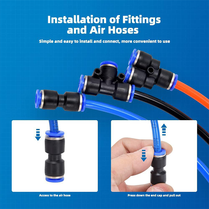 1/4 Inch Pneumatic Push-to-Connect Air Hose Fittings Kit ⚡Factory Direct Sales🔧