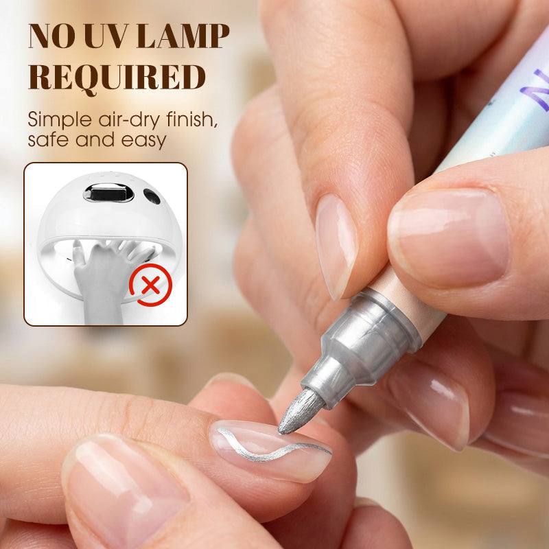 Dual-Tip Nail Art Marker Pen Set