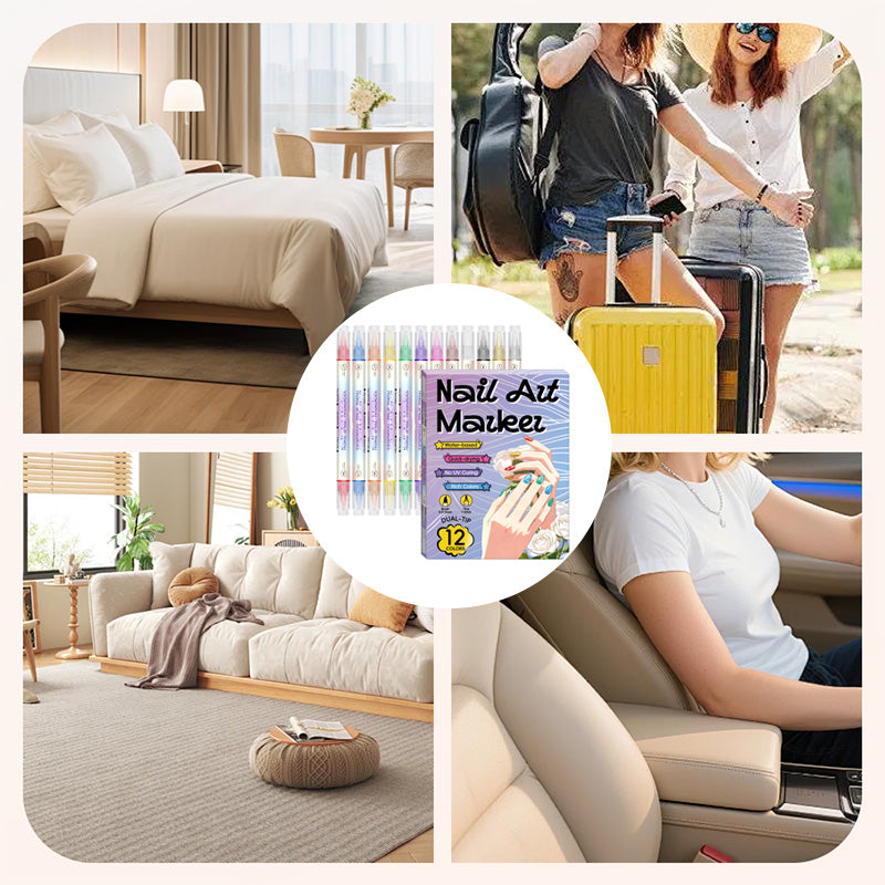 Dual-Tip Nail Art Marker Pen Set