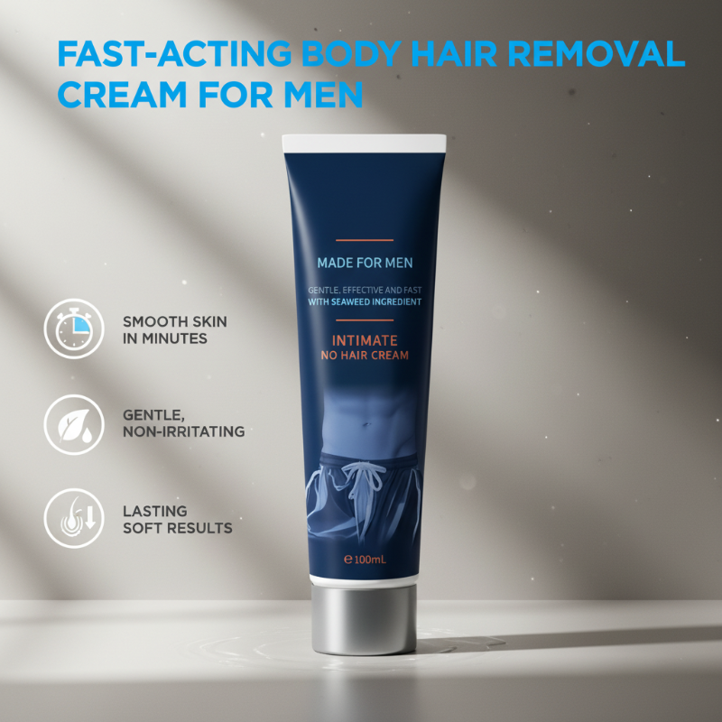 Men's Hair Removal Cream - Painless Depilatory Cream for Body