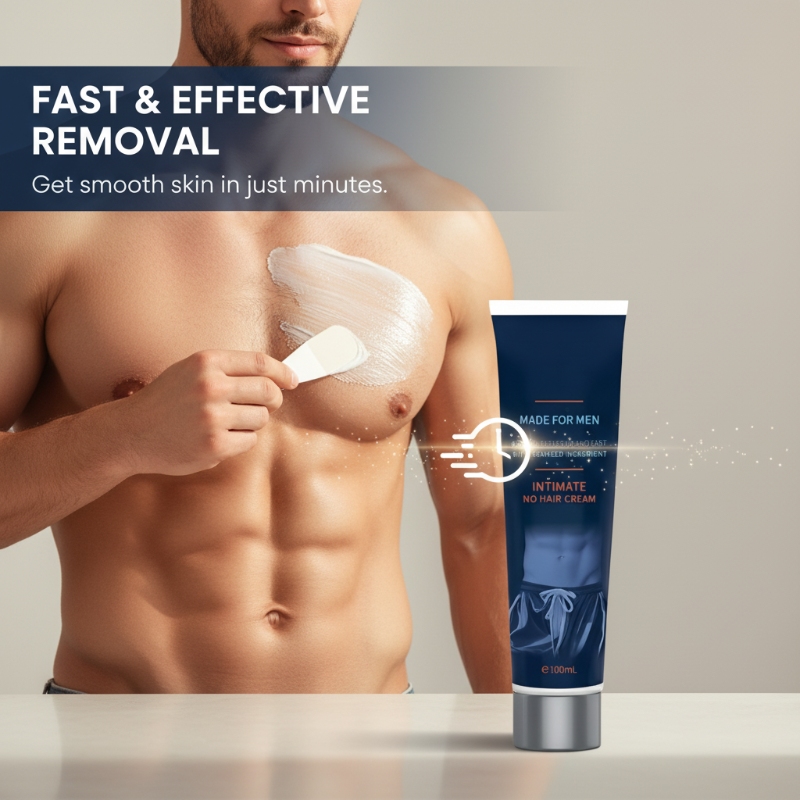 Men's Hair Removal Cream - Painless Depilatory Cream for Body