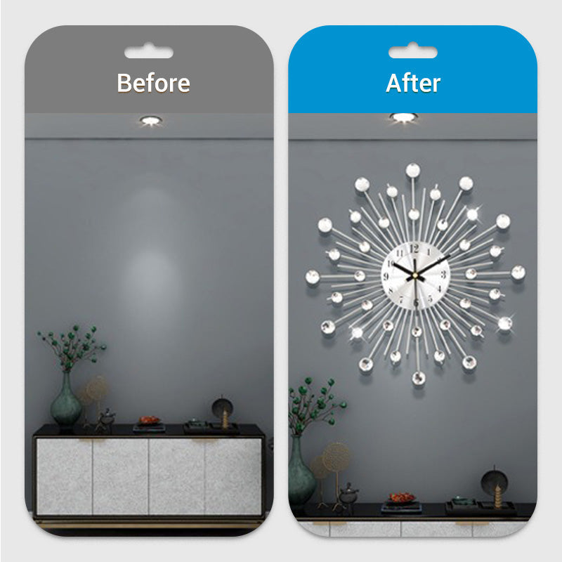 📢📢50%  OFF !! ⏰ Creative Rhinestone Wall Clock – Silent, Minimalist Luxury for Living Room, Dining & Entryway! 💎🏡