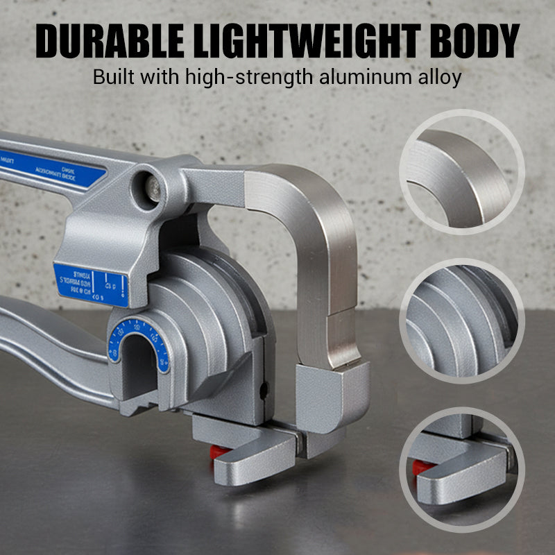 VEVOR Pipe Tube Bender,  , 1/4", 3/8", 1/2" OD, 3 in 1 Manual Level Tube Bender, 180° Copper Aluminum Pipes Bending Tool for Automotive Repair, HVAC Air Conditioning