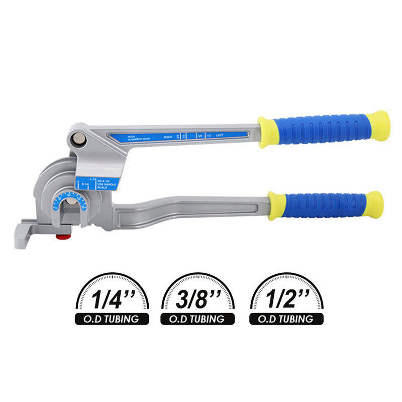 VEVOR Pipe Tube Bender,  , 1/4", 3/8", 1/2" OD, 3 in 1 Manual Level Tube Bender, 180° Copper Aluminum Pipes Bending Tool for Automotive Repair, HVAC Air Conditioning