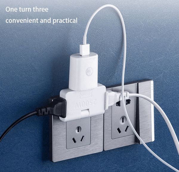 HOT SALE?Rotatable Socket Converter One In Three 180 Degree Extension Plug