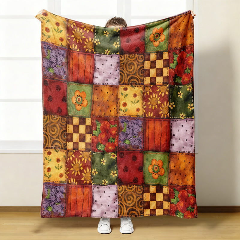 Cozy & Soft Floral Flannel Blanket