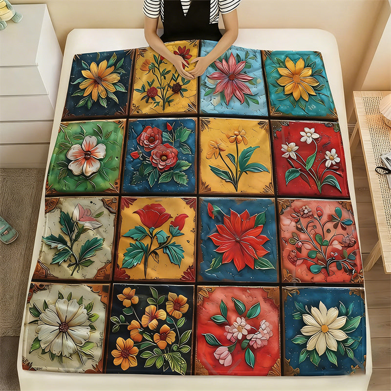 Cozy & Soft Floral Flannel Blanket