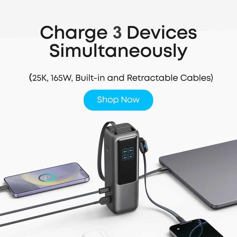 📢📢50% OFF !!!⏰🔥Portable Charger with Built-in Cable⚡