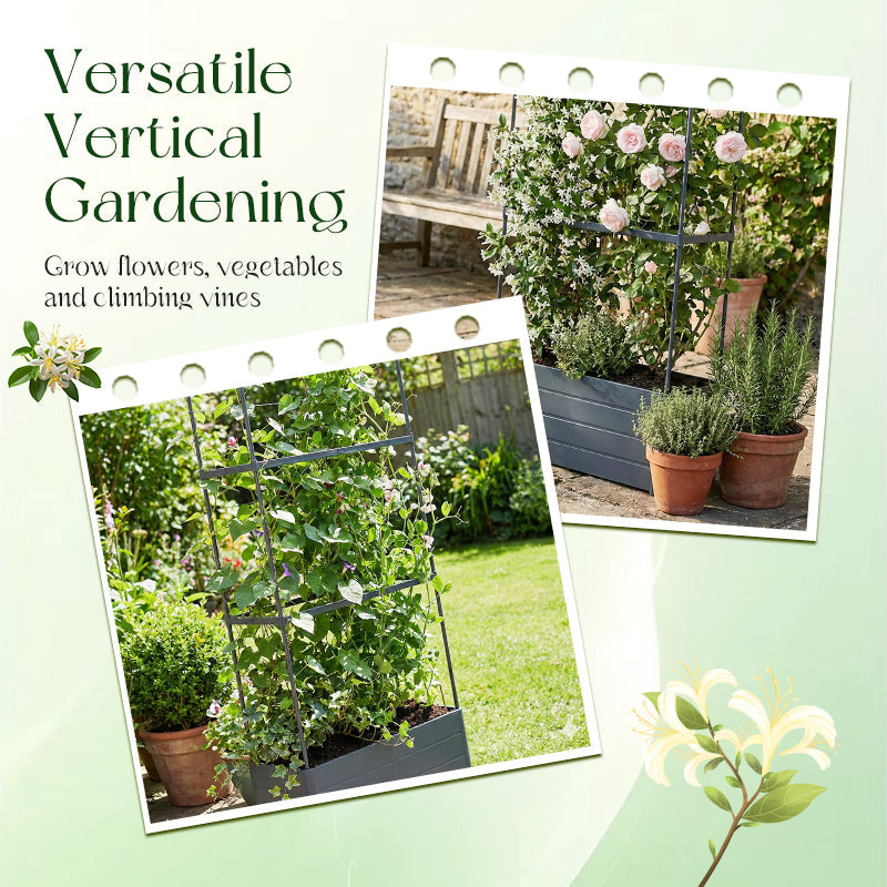 📢📢50% OFF !! ⏰Rectangular Planter Box with Integrated Trellis