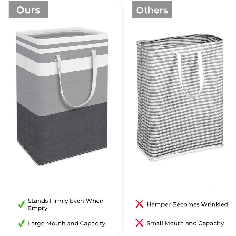 Collapsible Large Laundry Hamper with Handle