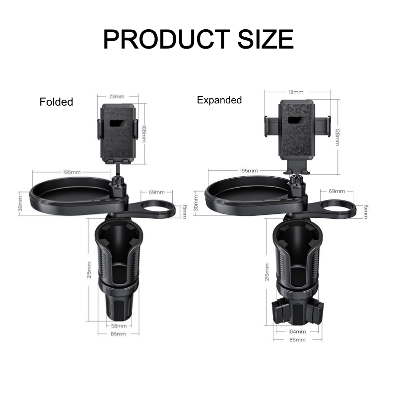 4-in-1 Rotatable Car Cup Holder Expander