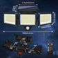 1PC/2PC waterproof patio lighting with remote control, solar outdoor light, 2500LM 208 LED safety light, 3-head motion sensor light, 270° wide-angle floodlight patio wall light, 3 modes, Christmas decoration clearance sale, suitable for outdoor lighting