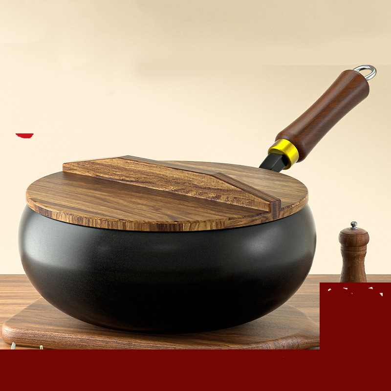 🔥While Supplies Last 40% OFF!🎉 Uncoated Thick Iron Pot with Lid