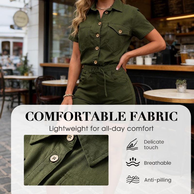 ✨ Effortlessly Stylish Utility Romper – Comfort Meets Chic! ✨
