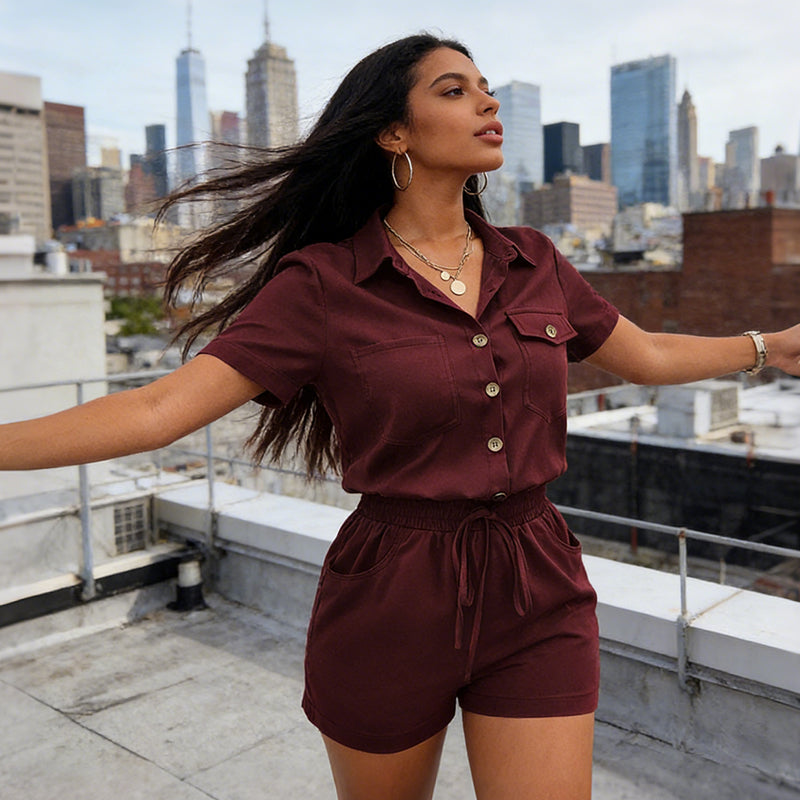 ✨ Effortlessly Stylish Utility Romper – Comfort Meets Chic! ✨