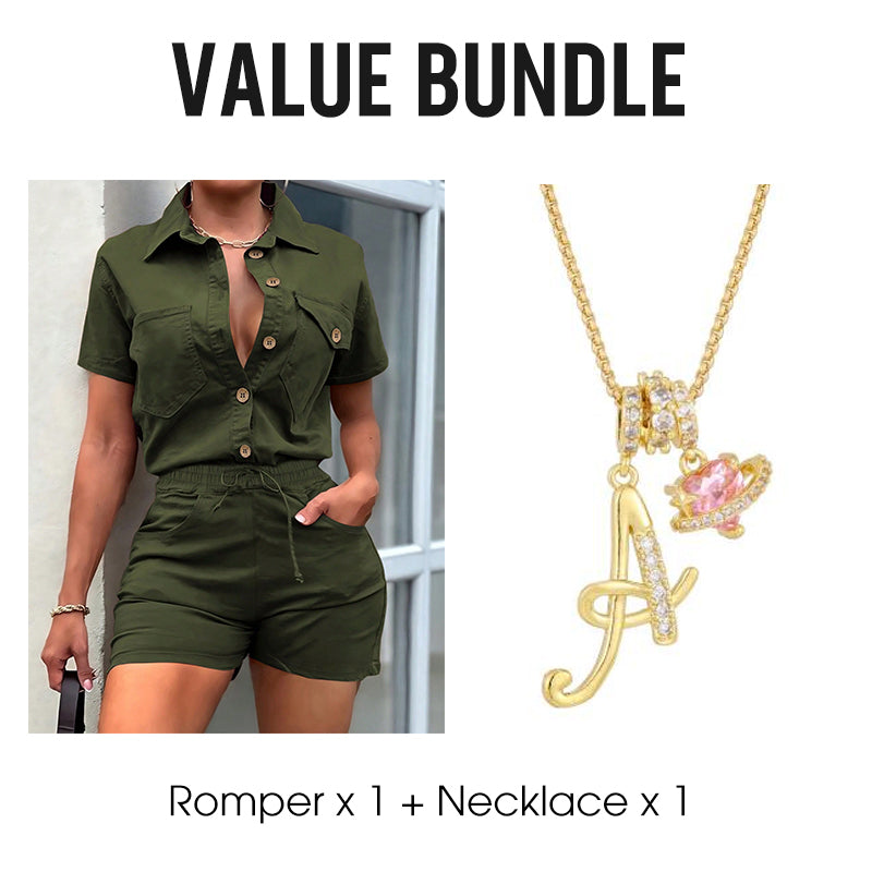 ✨ Effortlessly Stylish Utility Romper – Comfort Meets Chic! ✨