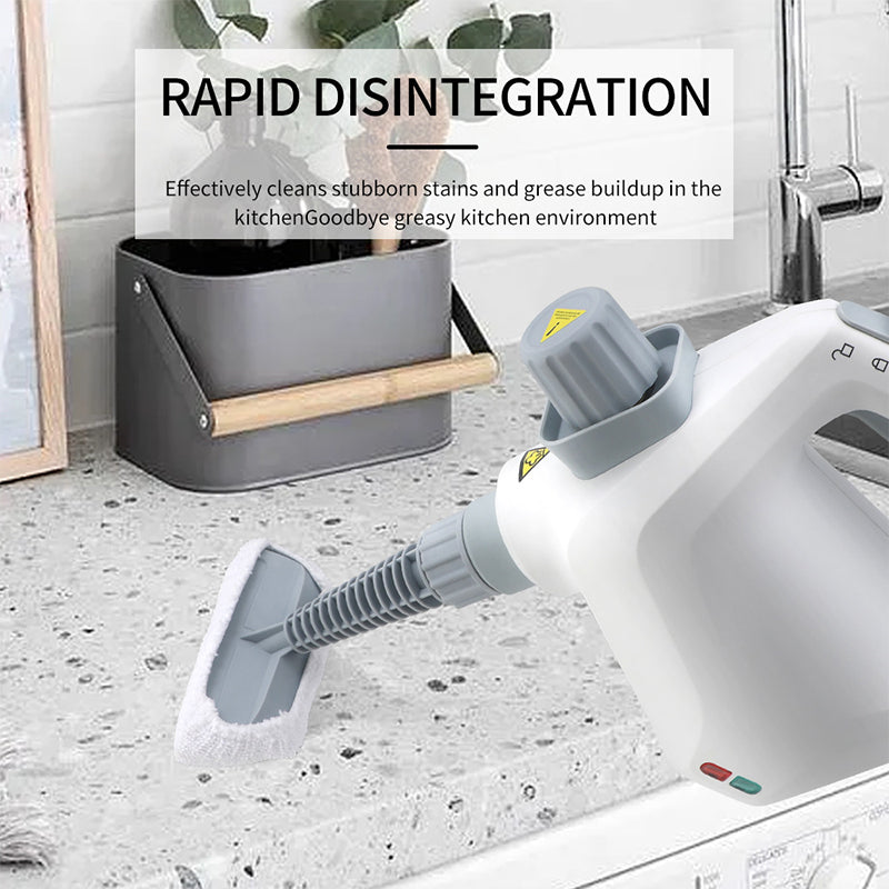 OveeDay Pressurized Handheld Multi-surface Natural Steam Cleaner with 12 Accessories - Multipurpose Steamer Ideal for Home Use