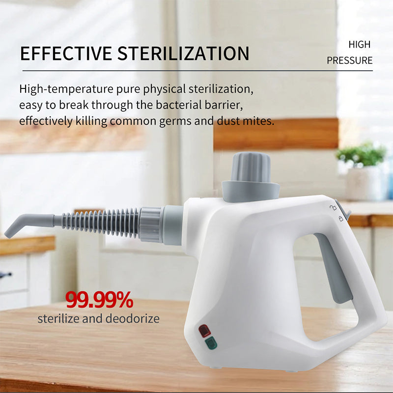 OveeDay Pressurized Handheld Multi-surface Natural Steam Cleaner with 12 Accessories - Multipurpose Steamer Ideal for Home Use