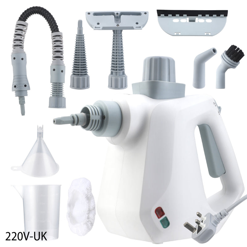 OveeDay Pressurized Handheld Multi-surface Natural Steam Cleaner with 12 Accessories - Multipurpose Steamer Ideal for Home Use
