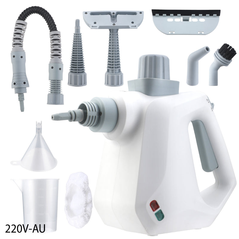 OveeDay Pressurized Handheld Multi-surface Natural Steam Cleaner with 12 Accessories - Multipurpose Steamer Ideal for Home Use