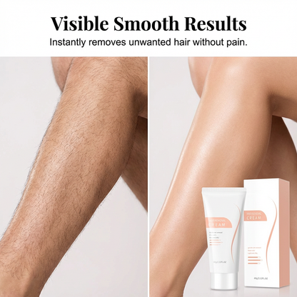 🥳Newbeew Women's Hair Removal Cream - Painless hair removal cream, suitable for body, chest and legs, contains activated charcoal and bisabolol, 60g