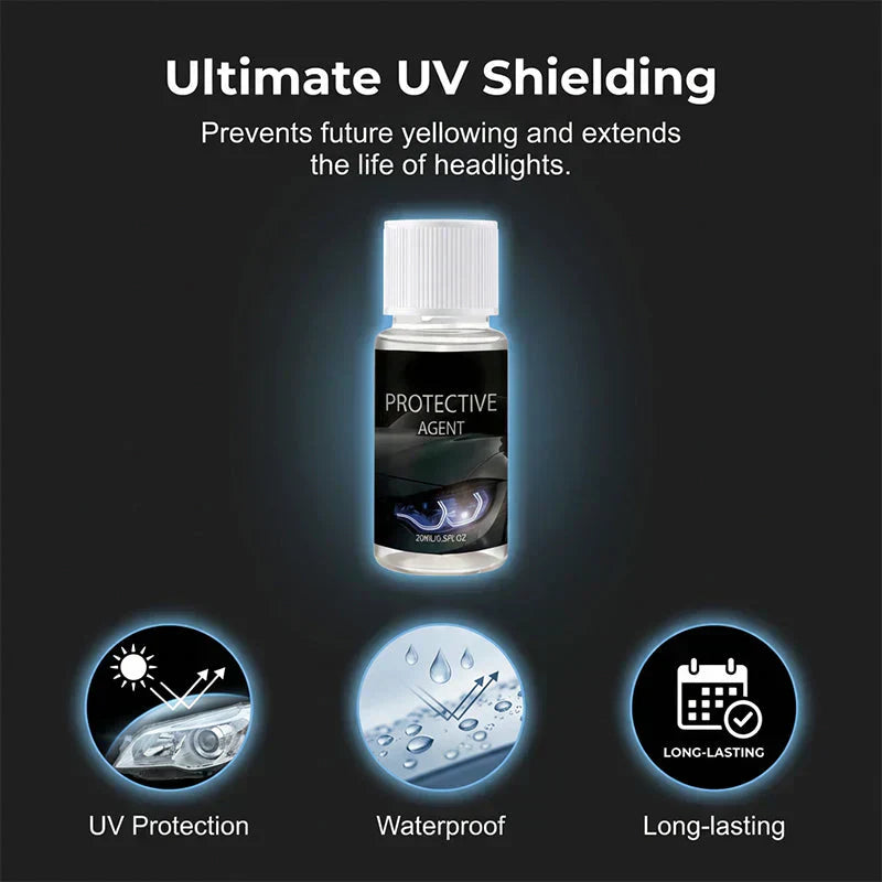 🚗 50% OFF NOW! 🔆Automotive Headlamp Restoration Fluid, oxidized and yellowed automotive headlamps, blurring enhanced crystalline coating refurbisher