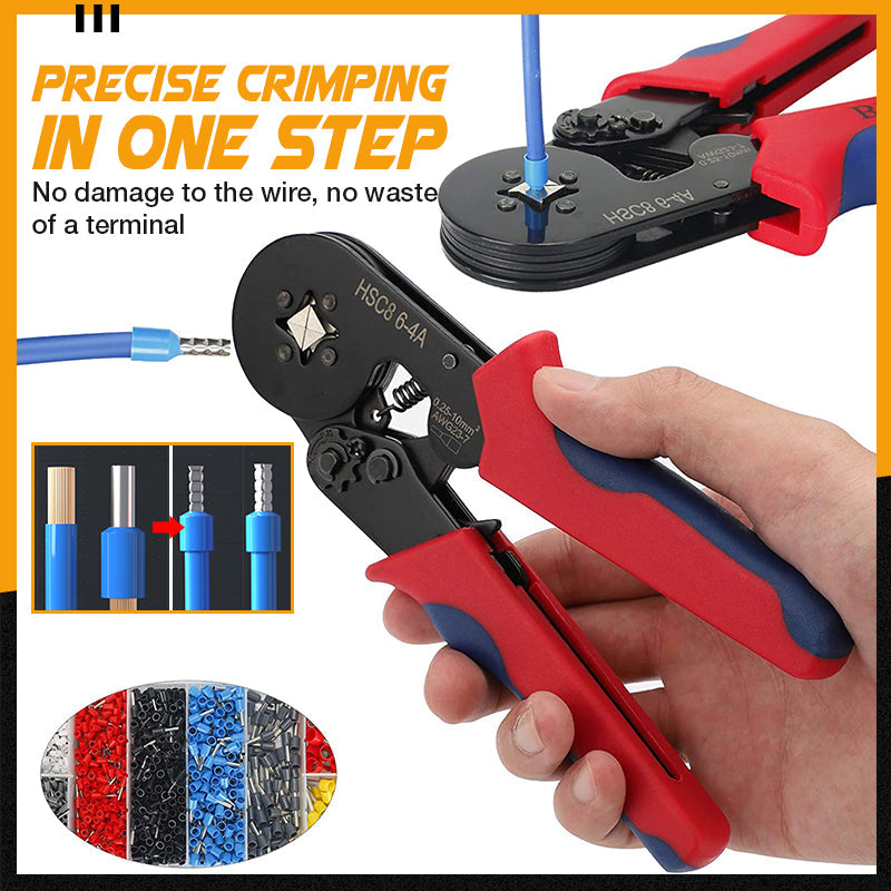 📢📢40% OFF !! ⏰Ratchet Tubular Terminal Wire Crimpers Set | Precision Indent Crimping Tool