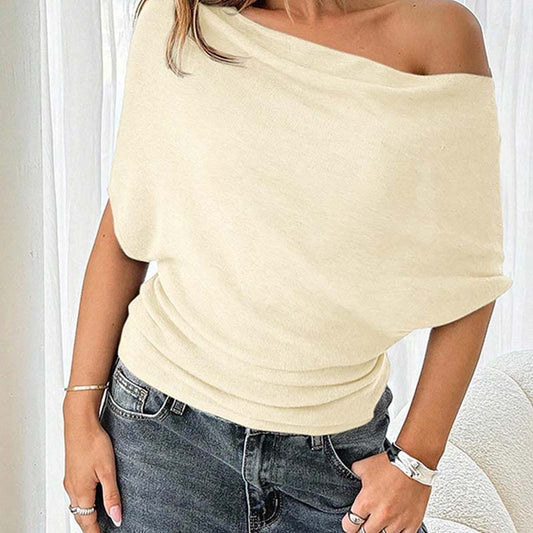 ⏳Time-Limited Special⏰Women's Asymmetrical Off-Shoulder Batwing Sleeve Top