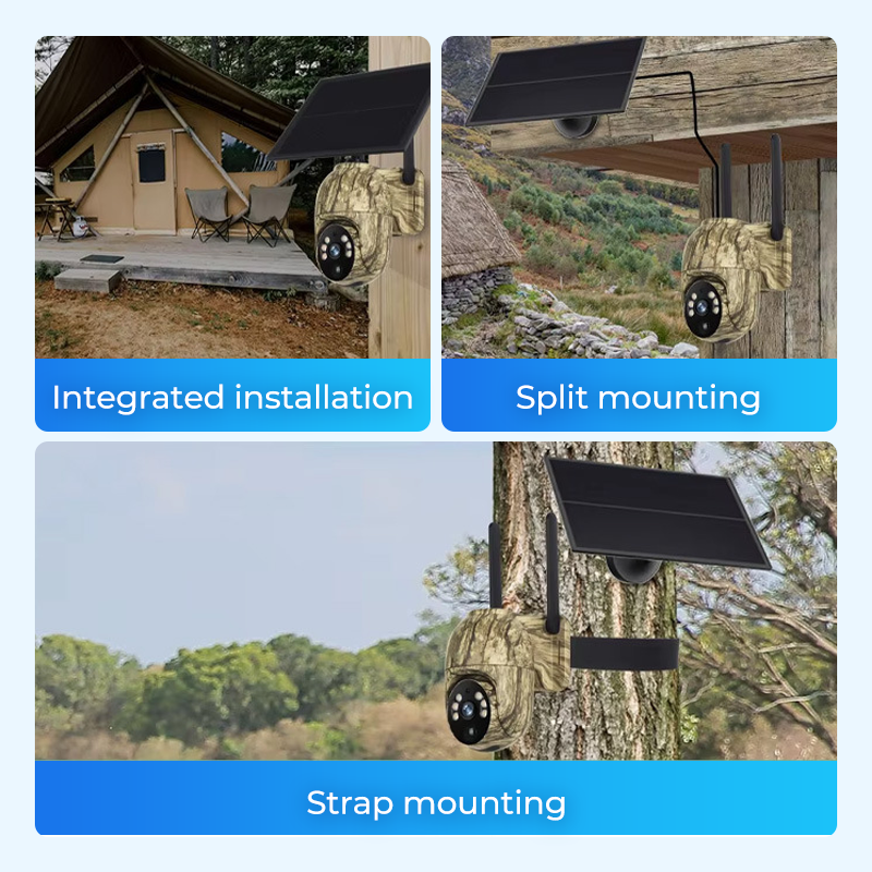 Solar-Powered PTZ Security Camera,Network Connection:WiFi,Pixel:2MP
