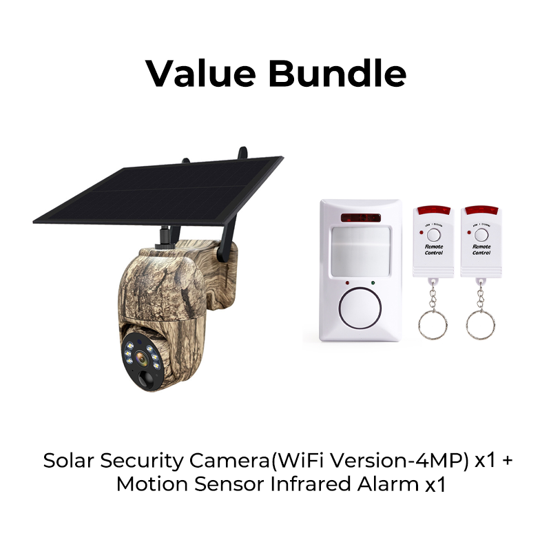 Solar-Powered PTZ Security Camera,Network Connection:WiFi,Pixel:2MP