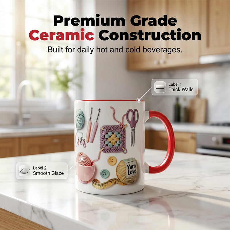 🔥Limited Time Promotion 50% OFF🔥Yarn Love Mug, Gift For Crafters And Creative Souls