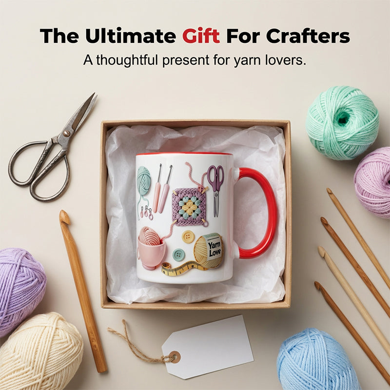 🔥Limited Time Promotion 50% OFF🔥Yarn Love Mug, Gift For Crafters And Creative Souls