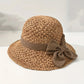 👒⏰ 50% OFF LIMITED TIME! Elegant Woven Straw Hat with Bow – Wide Brim, Adjustable & Foldable for Summer & Travel ✨