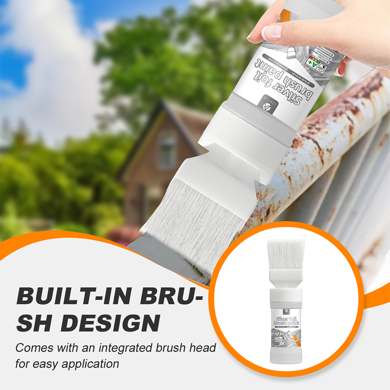 ✨New Arrival-🔥🖌️Refresh paint surfaces in one simple spray!✨🏠Water-Based Metallic Silver Paint with Built-in Brush💥👍