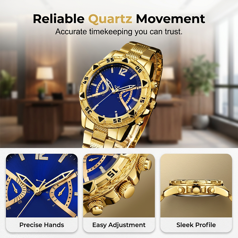 Men's Classic Metal Quartz Watch