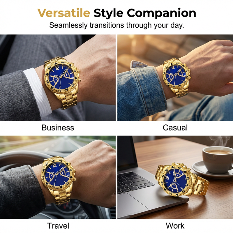 Men's Classic Metal Quartz Watch