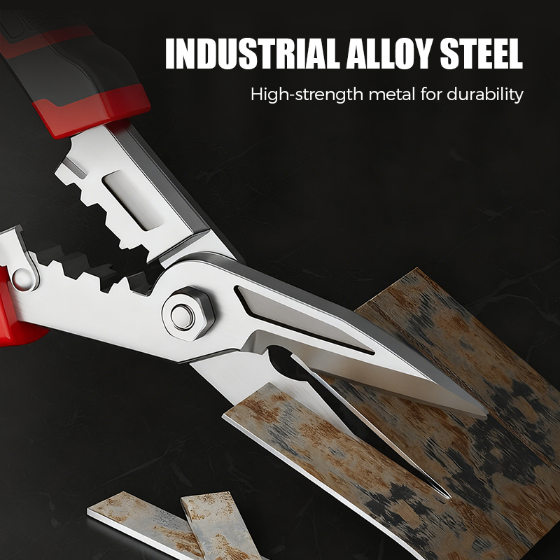 2-in-1 Stainless Steel Wire Stripper & Crimper Pliers