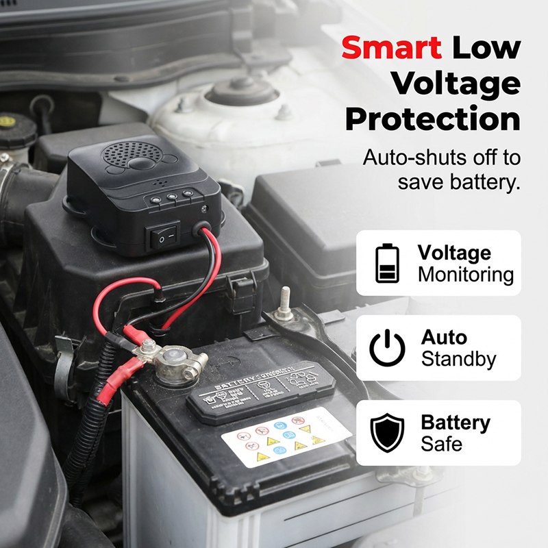 Ultrasonic Car Rodent Repeller with LED Strobe Lights