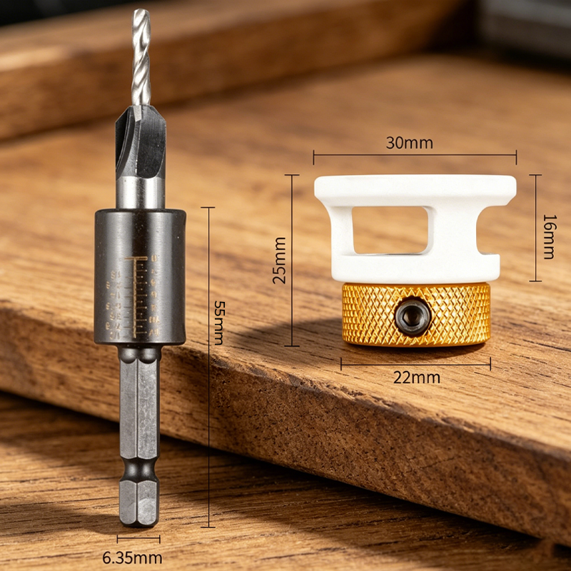 4-Flute Countersink Drill Bit – Adjustable Depth