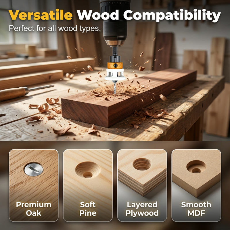 4-Flute Countersink Drill Bit – Adjustable Depth
