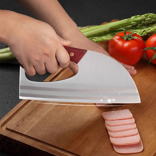 🥳2026 HOT SALE🥳💞50K+ SOLD!✨🥬 50% OFF! Ergonomic Kitchen Knife – Forward grip design, non-slip handle. Perfect for arthritis or weak wrists.  🍅🔪