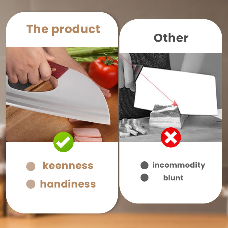 🥳2026 HOT SALE🥳💞50K+ SOLD!✨🥬 50% OFF! Ergonomic Kitchen Knife – Forward grip design, non-slip handle. Perfect for arthritis or weak wrists.  🍅🔪