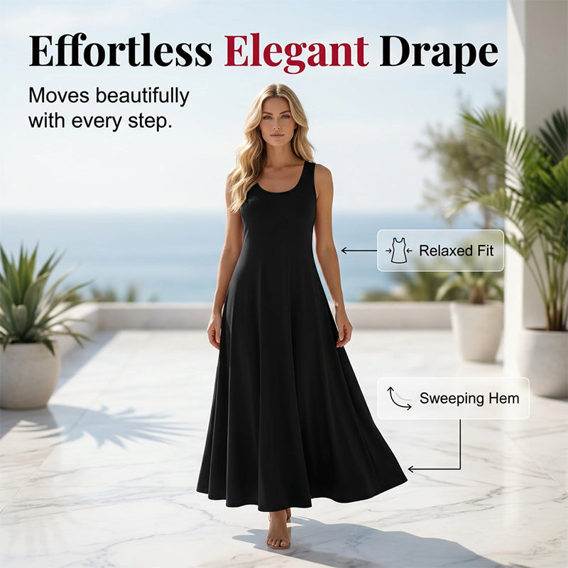 Women's Elegant Solid Color Sleeveless Dress