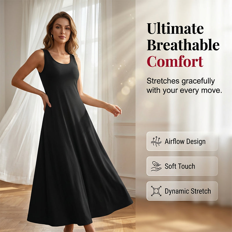 Women's Elegant Solid Color Sleeveless Dress