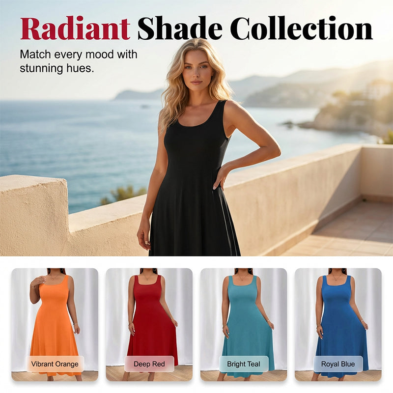Women's Elegant Solid Color Sleeveless Dress