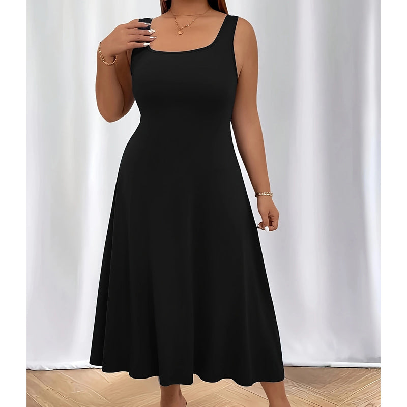 Women's Elegant Solid Color Sleeveless Dress