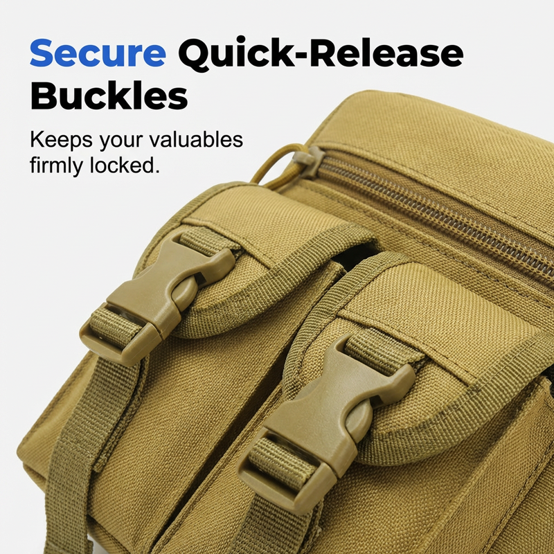 Tactical Waist Bag with Detachable Water Bottle Holder